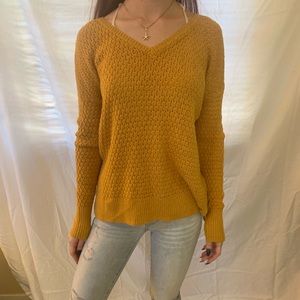 American Eagle Knit Sweater- yellow